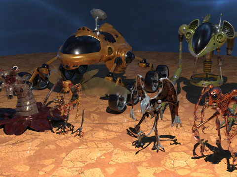 Space Creatures Pack 3D Model