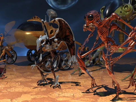 Space Creatures Pack 3D Model