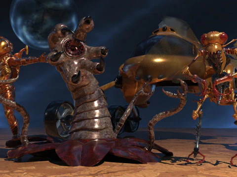 Space Creatures Pack 3D Model