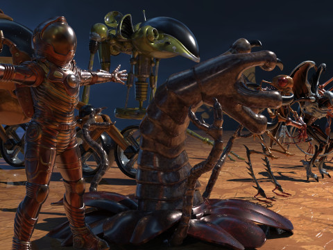 Space Creatures Pack 3D-Modell