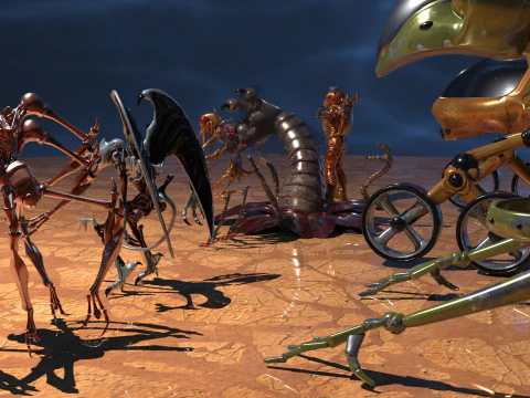 Space Creatures Pack 3D Model