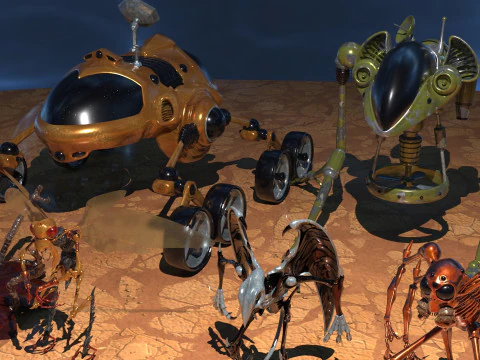 Space Creatures Pack 3D Model