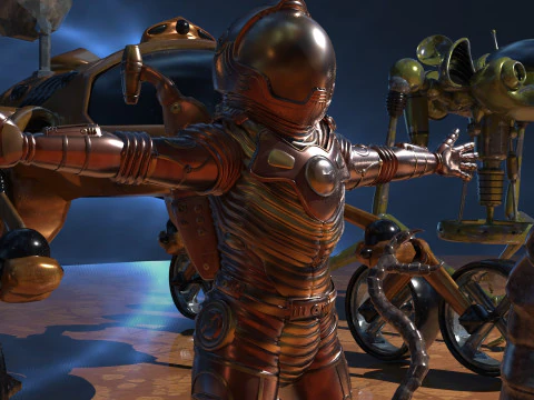 Space Creatures Pack 3D Model