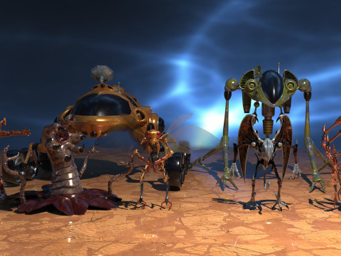 Space Creatures Pack 3D-Modell