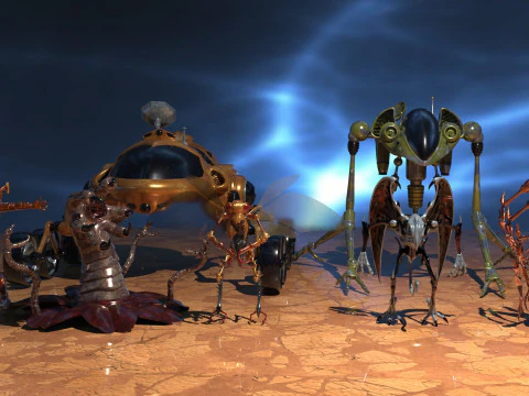 Space Creatures Pack 3D Model
