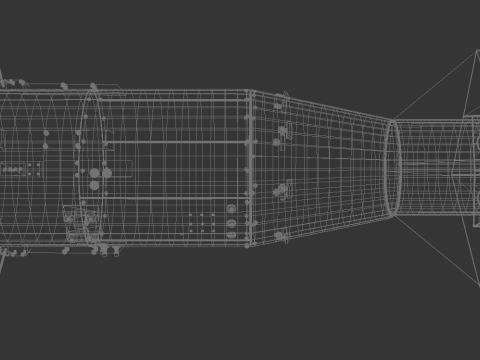 EnolaGay B-29 Superfortress bomber and LittleBoy Atomic Bomb 3D 모델