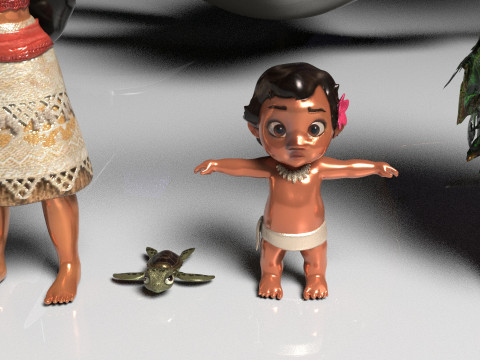 Pack Moana 20 Characters 3D 모델