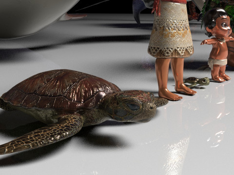 Pack Moana 20 Characters 3D 모델