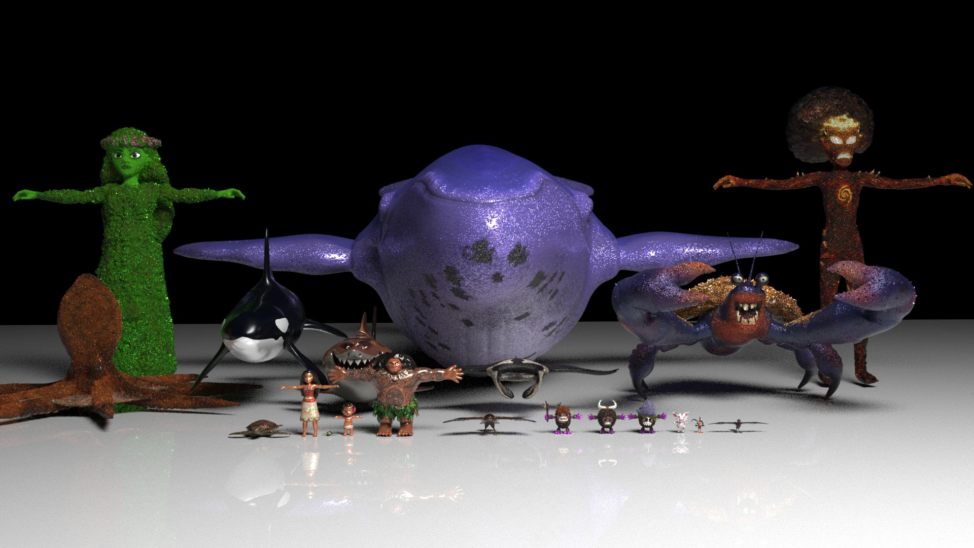 Pack Moana Collection 20 Characters 3D print model 3D Print Model .c4d .max .obj .3ds .fbx .stl .blend 