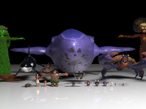 Pack Moana Collection 20 Characters 3D print model 3Dプリントモデル