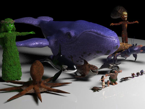 Pack Moana Collection 20 Characters 3D print model 3D Print Model