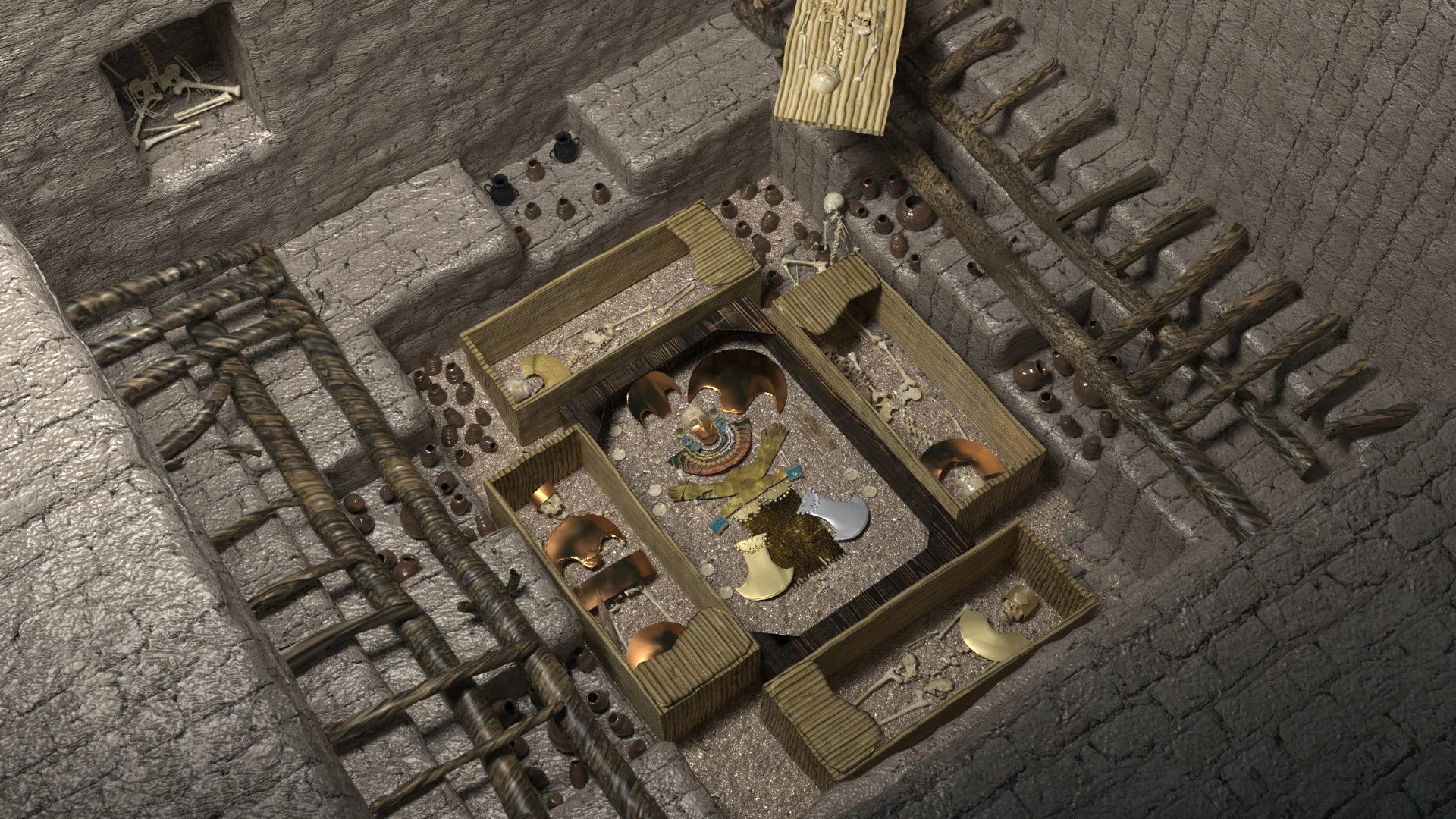 Royal Tomb of the Lord of Sipan 3D Model .c4d .max .obj .3ds .fbx .stl .blend 