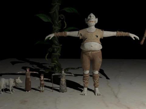 Jaap en de Bonenstaak 3D Model