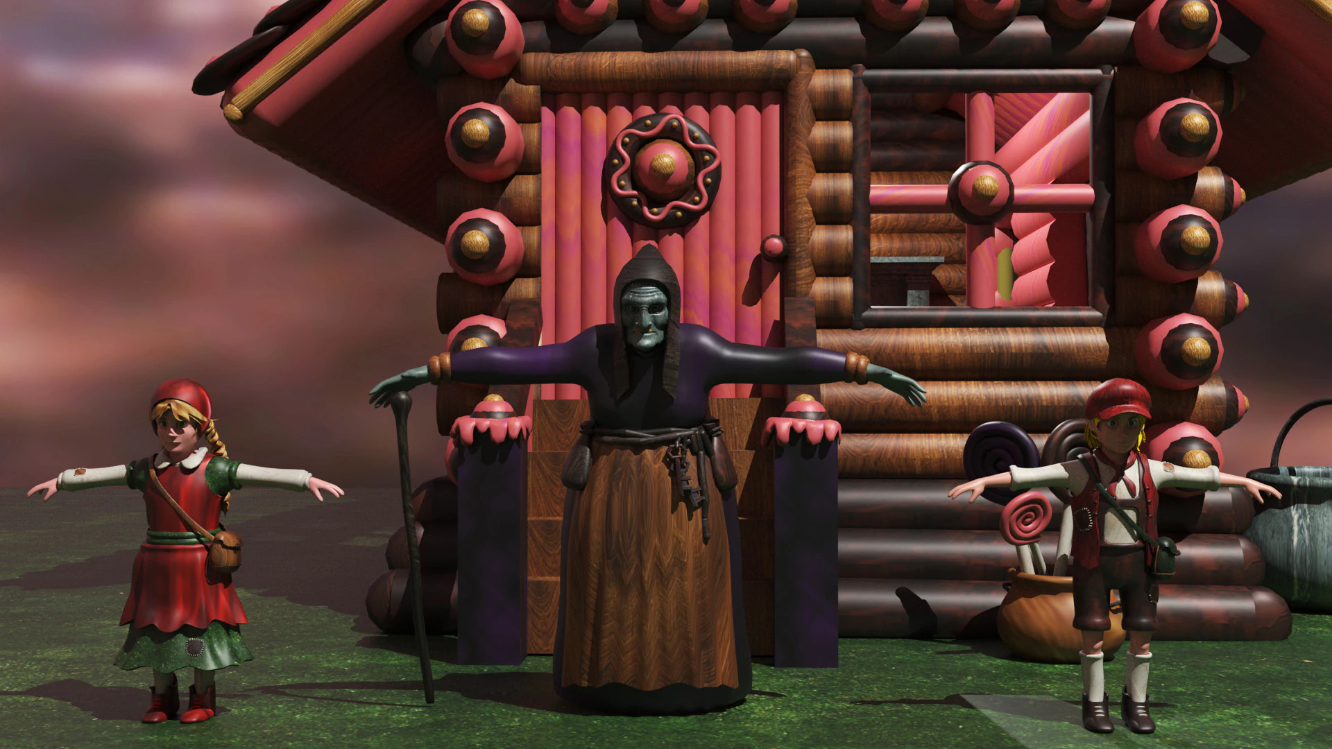 Hansel Gretel 3D Model .c4d .max .obj .3ds .fbx .stl .blend