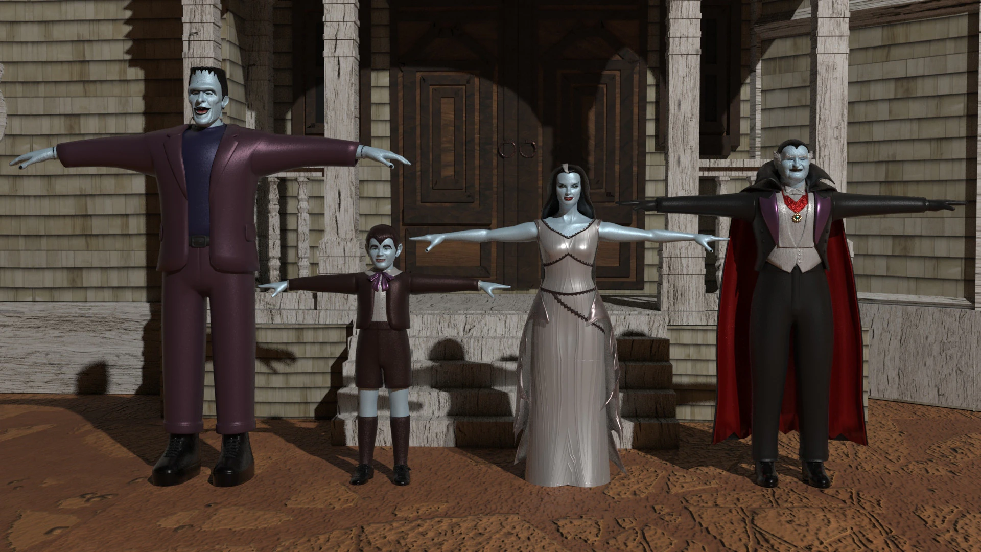 The Munsters 3D Model .c4d .max .obj .3ds .fbx .stl .blend 