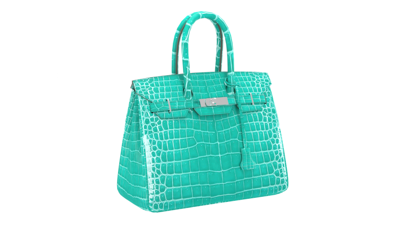 Jade Crocodile Tote Bag 30 Handbag 3D 模型 .c4d .max .obj .3ds .fbx .stl .blend 
