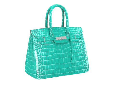 Jade Crocodile Tote Bag 30 Handbag 3D Model