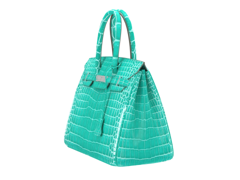 Jade Crocodile Tote Bag 30 Handbag 3D 模型