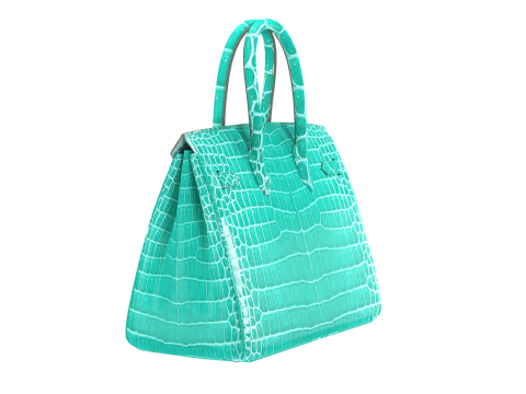 Jade Crocodile Tote Bag 30 Handbag 3D 模型