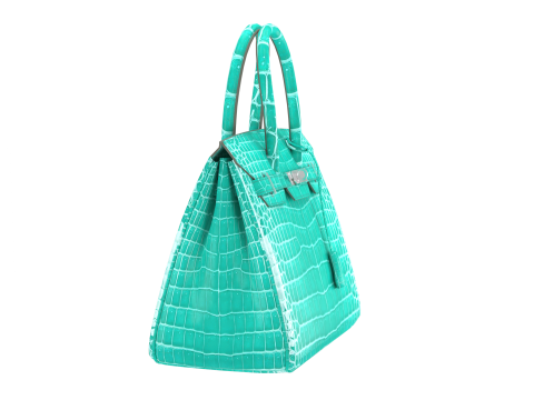 Jade Crocodile Tote Bag 30 Handbag 3D 模型