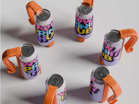 Can Handle STL Beer-Soda Can Grip 12oz 16oz 3D Print Model