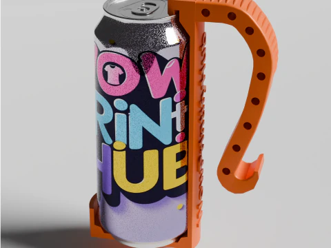 Can Handle STL Beer-Soda Can Grip 12oz 16oz 3D Print Model