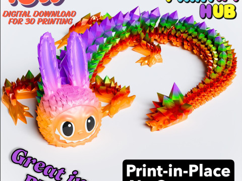 Labubu Dragon Plush Toy - Adorable Gift for Kids and Collectors 3D प्रिंट मॉडल