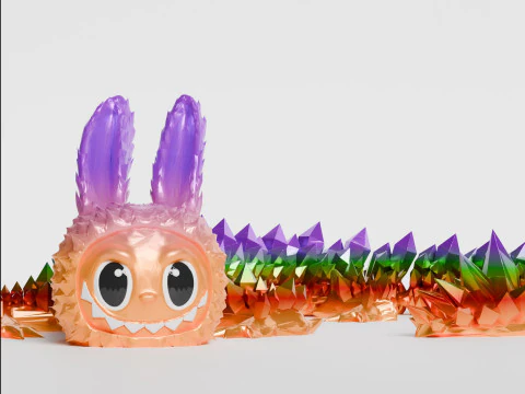 Labubu Dragon Plush Toy - Adorable Gift for Kids and Collectors 3D Print Model