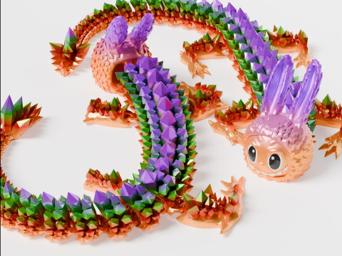 Labubu Dragon Plush Toy - Adorable Gift for Kids and Collectors 3D Baskı Modeli