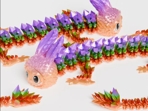 Labubu Dragon Plush Toy - Adorable Gift for Kids and Collectors 3D Print Model