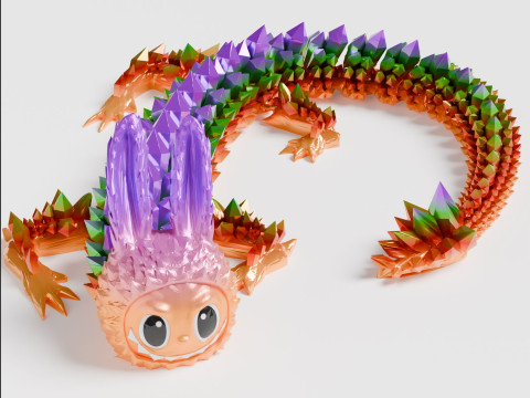 Labubu Dragon Plush Toy - Adorable Gift for Kids and Collectors 3D Baskı Modeli