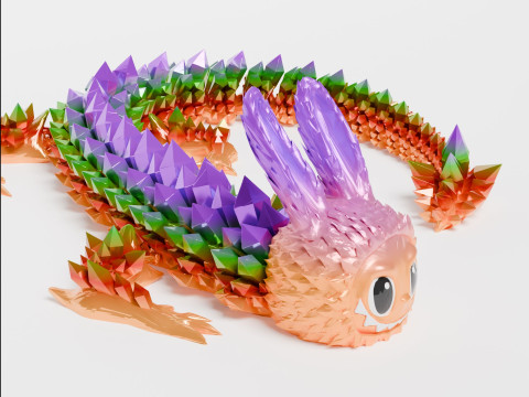 Labubu Dragon Plush Toy - Adorable Gift for Kids and Collectors 3D Baskı Modeli