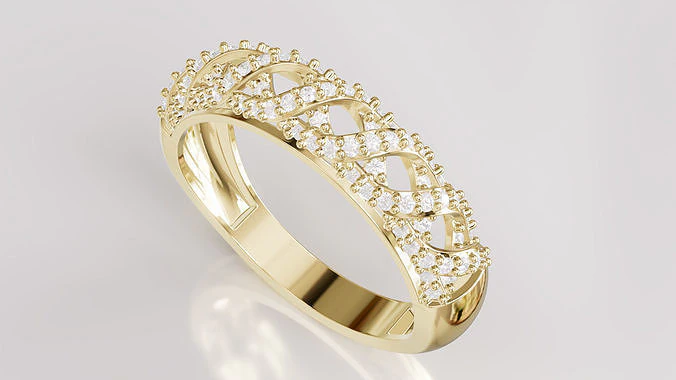 3D Printable Ring Design 3D Model .c4d .max .obj .3ds .fbx .stl .blend 