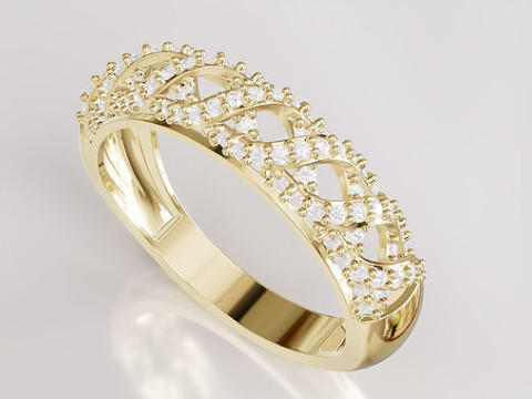 3D Printable Ring Design Modello 3D