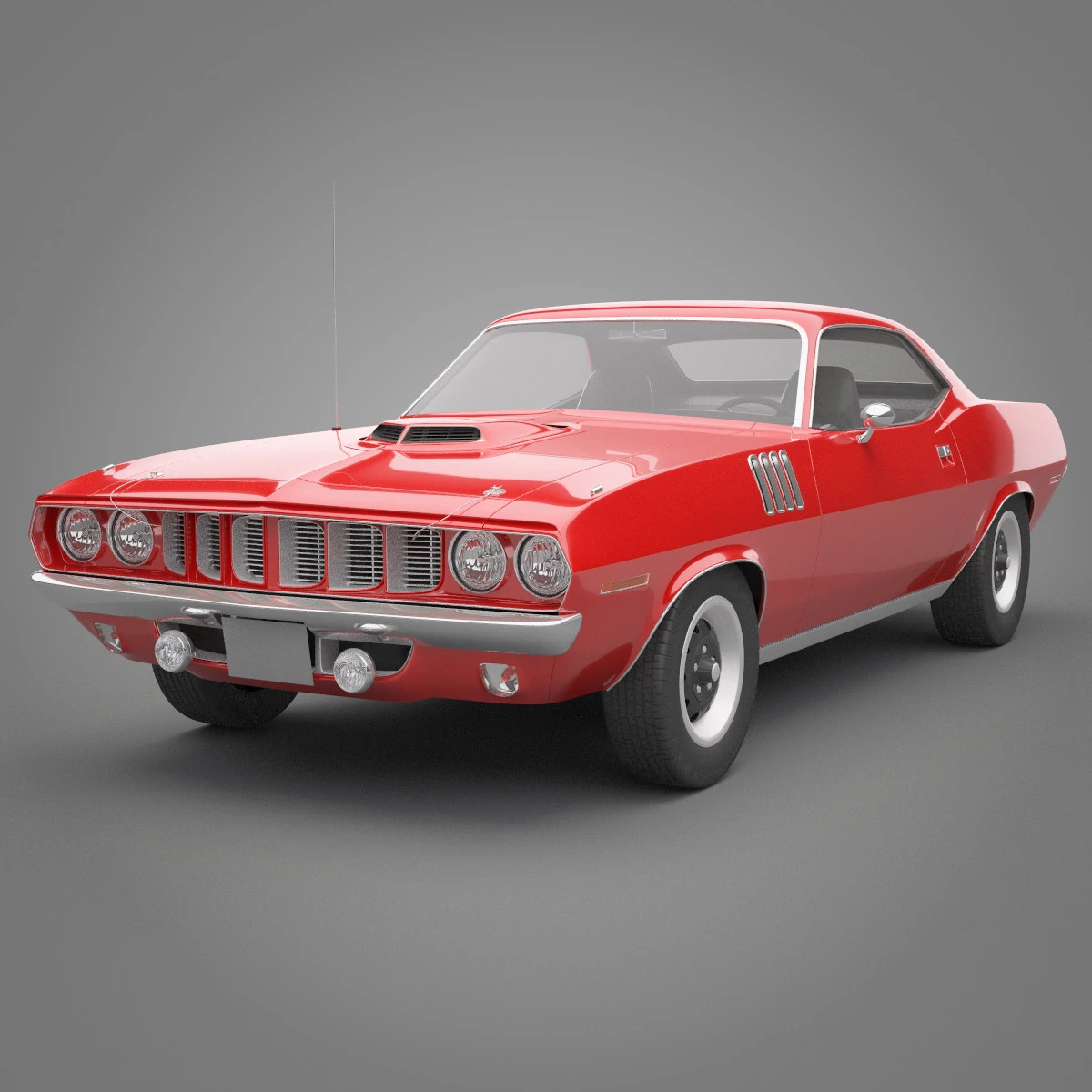 Generic Old Car 01 3D Model .c4d .max .obj .3ds .fbx .stl .blend 