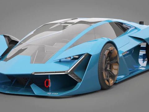 Generic Sport Car 01 3D Model