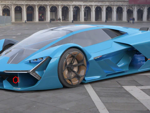 Generic Sport Car 01 3D Model