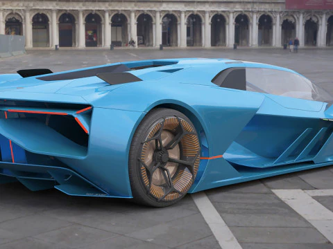 Generic Sport Car 01 3D Model