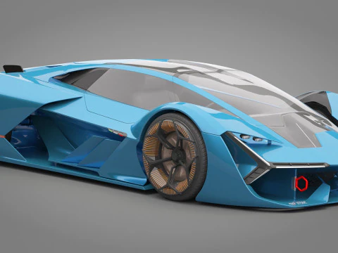 Generic Sport Car 01 3D Model