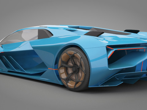 Generic Sport Car 01 3D मॉडल