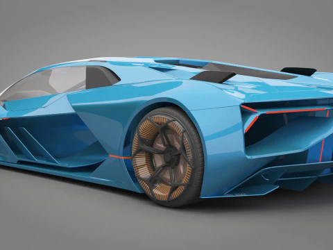 Generic Sport Car 01 3D Model