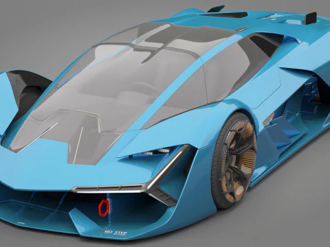 Generic Sport Car 01 3D Model