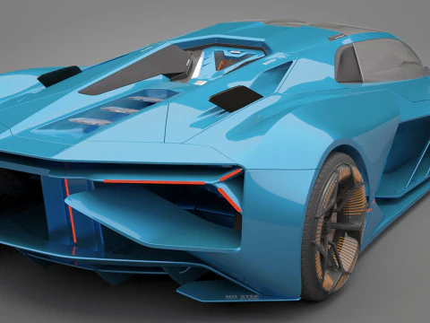 Generic Sport Car 01 3D Model