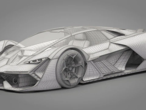 Generic Sport Car 01 3D Model