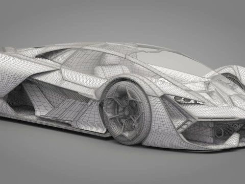 Generic Sport Car 01 3D Model