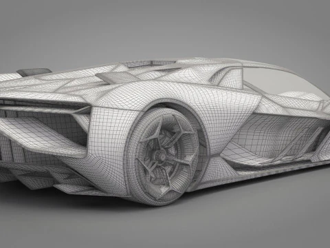 Generic Sport Car 01 3D Model
