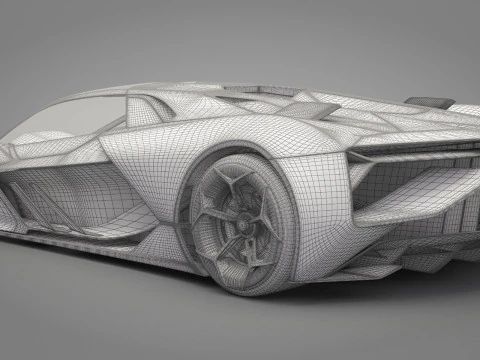 Generic Sport Car 01 3D Model