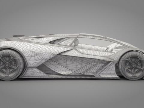 Generic Sport Car 01 3D मॉडल