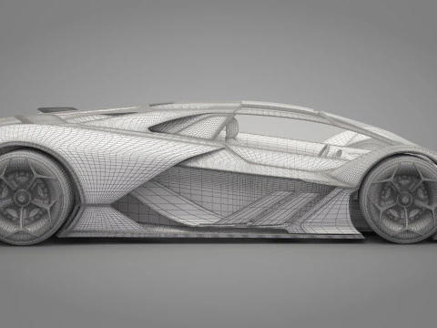 Generic Sport Car 01 3D Model