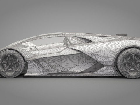 Generic Sport Car 01 3D मॉडल